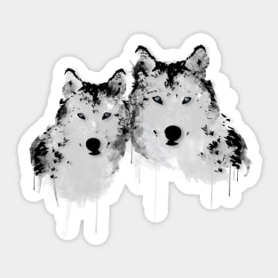 Painted Arctic Wolves Sticker